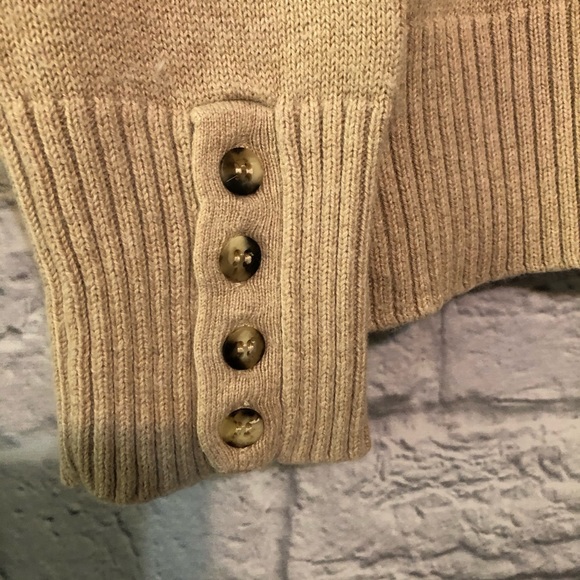 Classic fair isle Eddie Bauer turtleneck cardigan - Picture 6 of 7